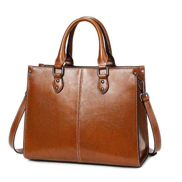 Bolsa de Couro Feminino com Alça Dupla