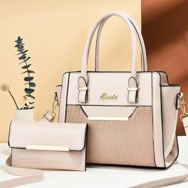 Bolsa de Couro de Jacaré + Carteira de Brinde