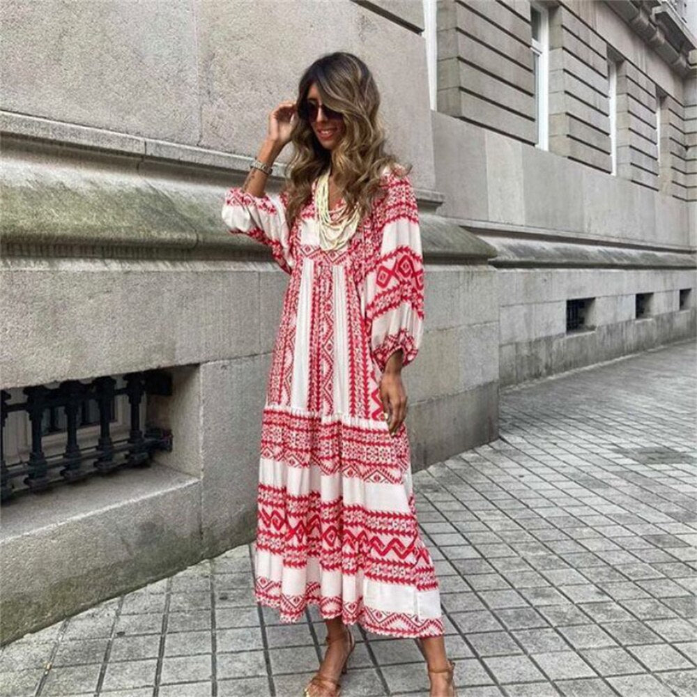 Vestido Estampado Longo Summer