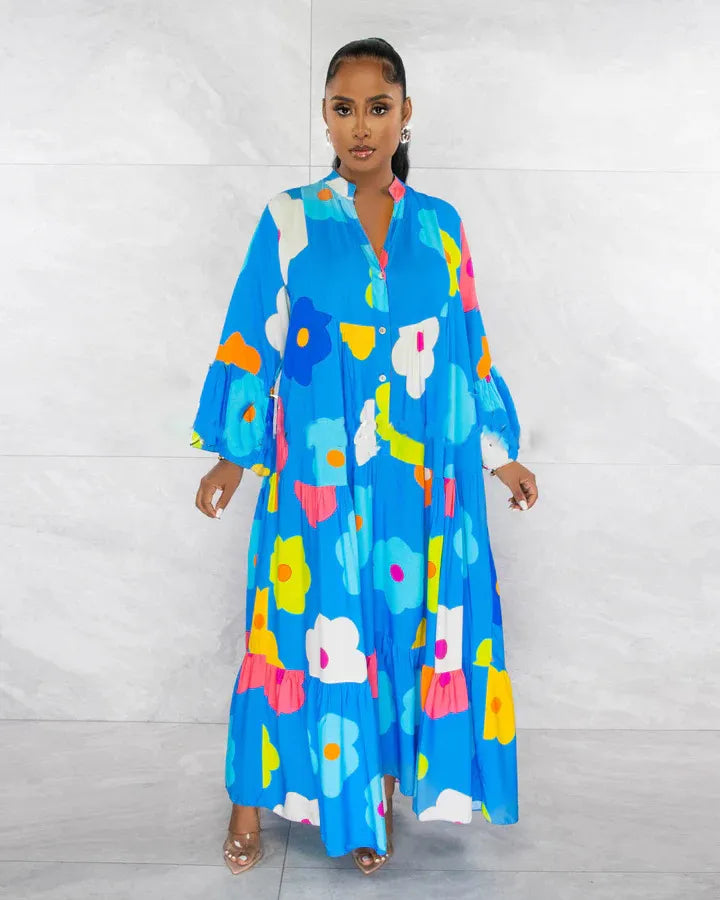 Vestido Estampado Flower Elegante