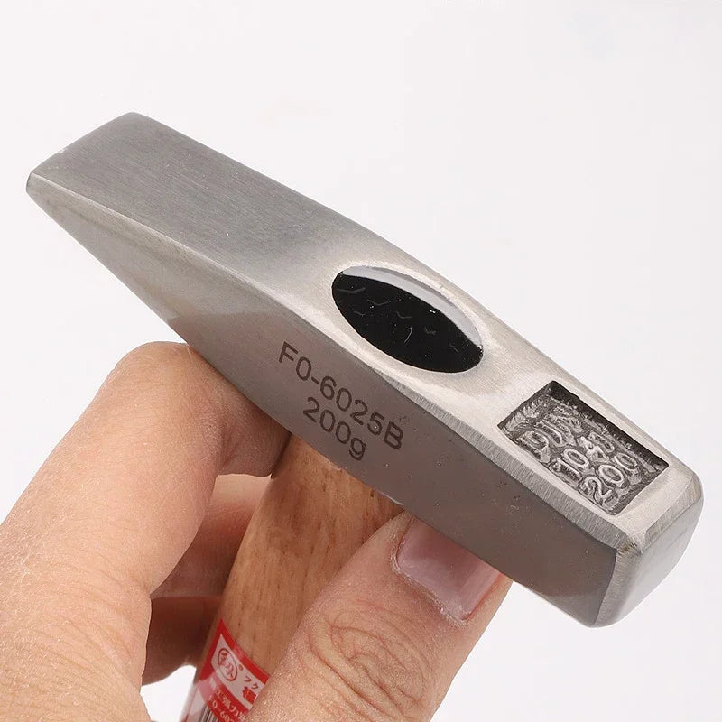 Fitter Hammer Polished Solid Wood Short Handle Iron Hammer Round And Flat Head Small Hammer Schoolwork Manual Hardware Tool