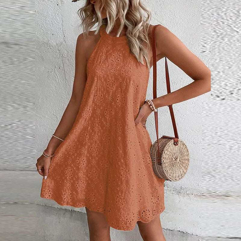 COMPRE 1 LEVE 2 - Vestido Curto Soltinho Laise Feminino sem Manga