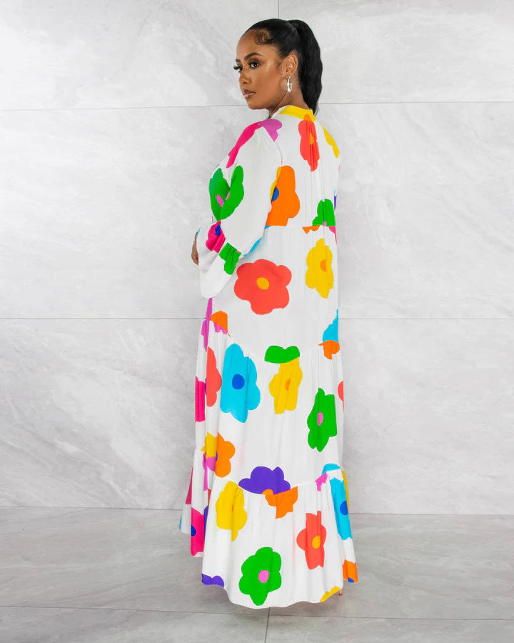 Vestido Estampado Flower Elegante