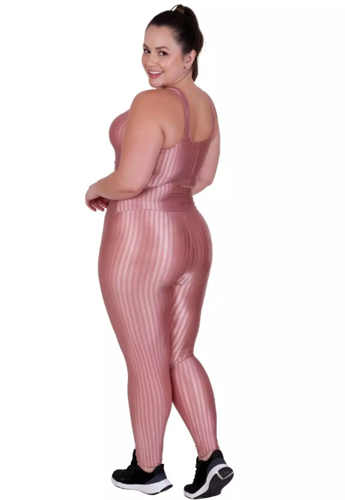 Conjunto Fitness Top e Legging Rosa