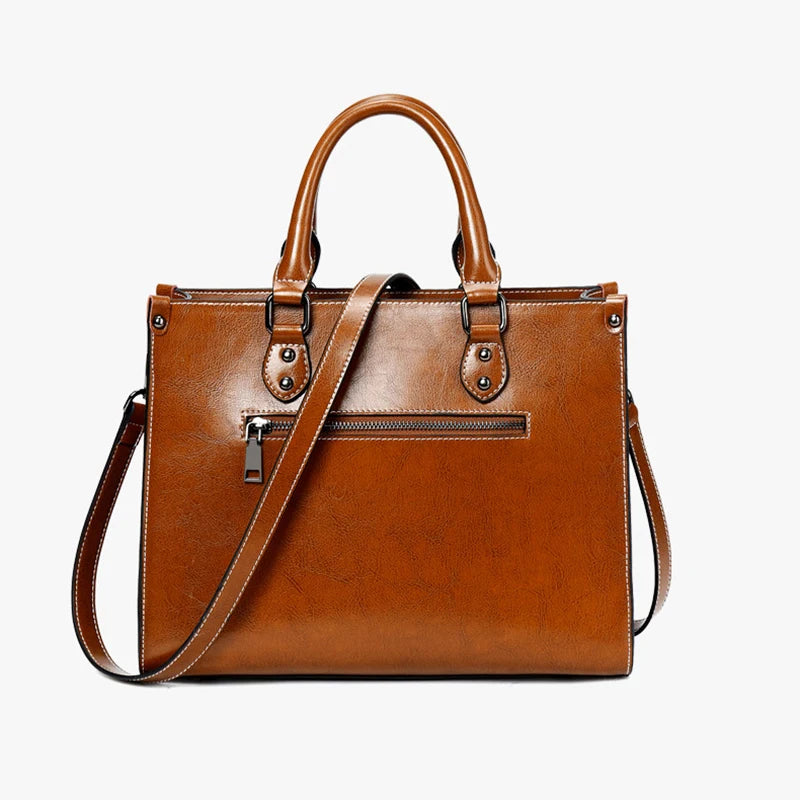 Bolsa de Couro Feminino com Alça Dupla