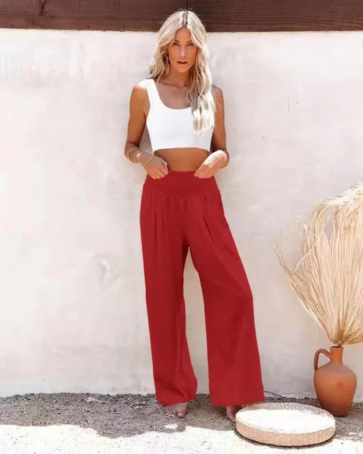 Calça Soltinha Cintura Alta Feminina