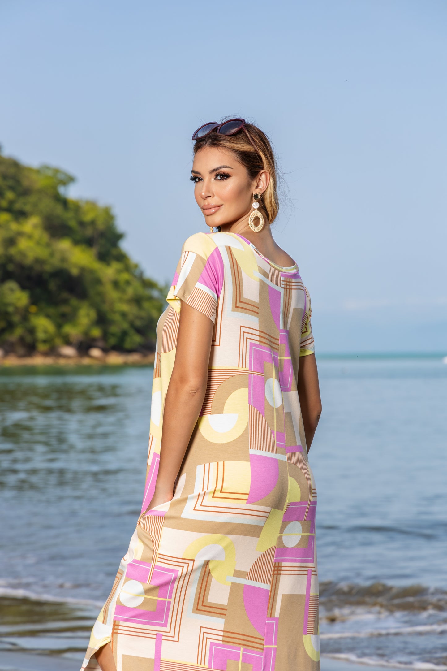 Vestido Longo Soltinho Estampado - Malha Premium