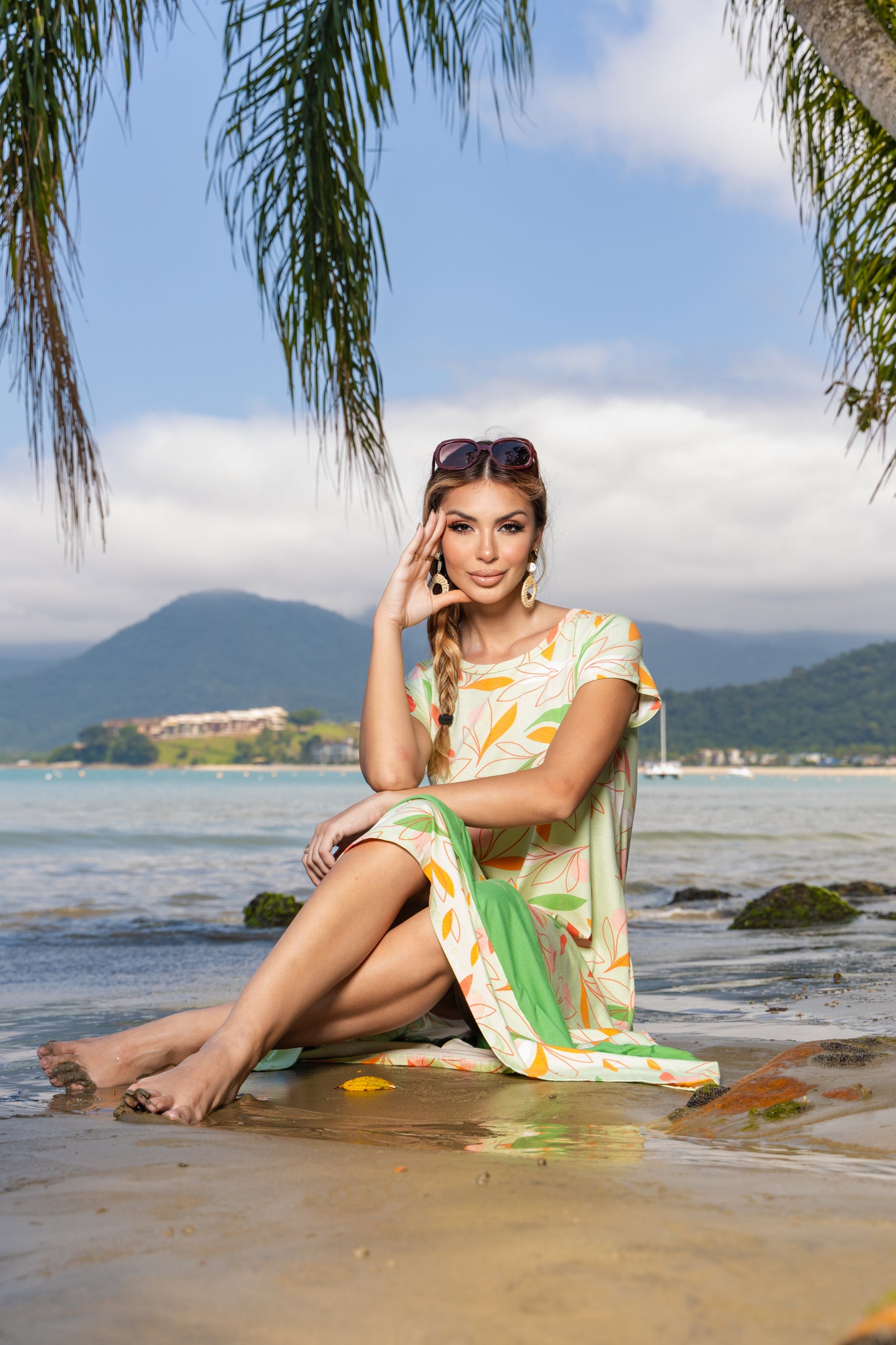 Vestido Longo Soltinho Estampado - Malha Premium