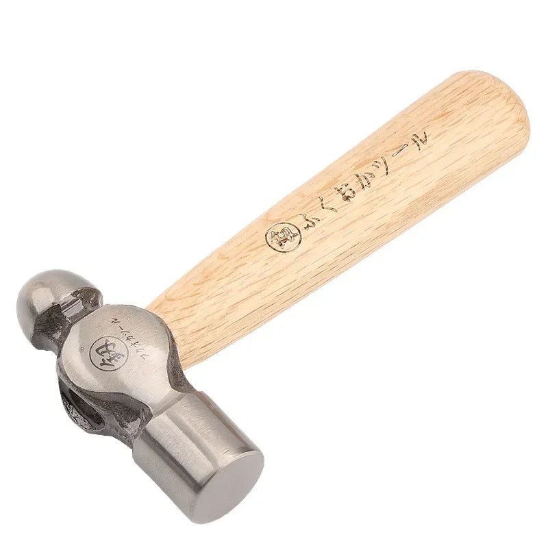 Fitter Hammer Polished Solid Wood Short Handle Iron Hammer Round And Flat Head Small Hammer Schoolwork Manual Hardware Tool
