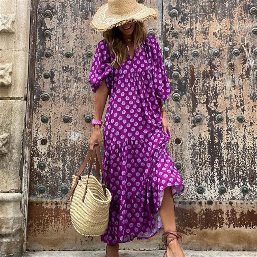 Vestido Estampado Longo Summer