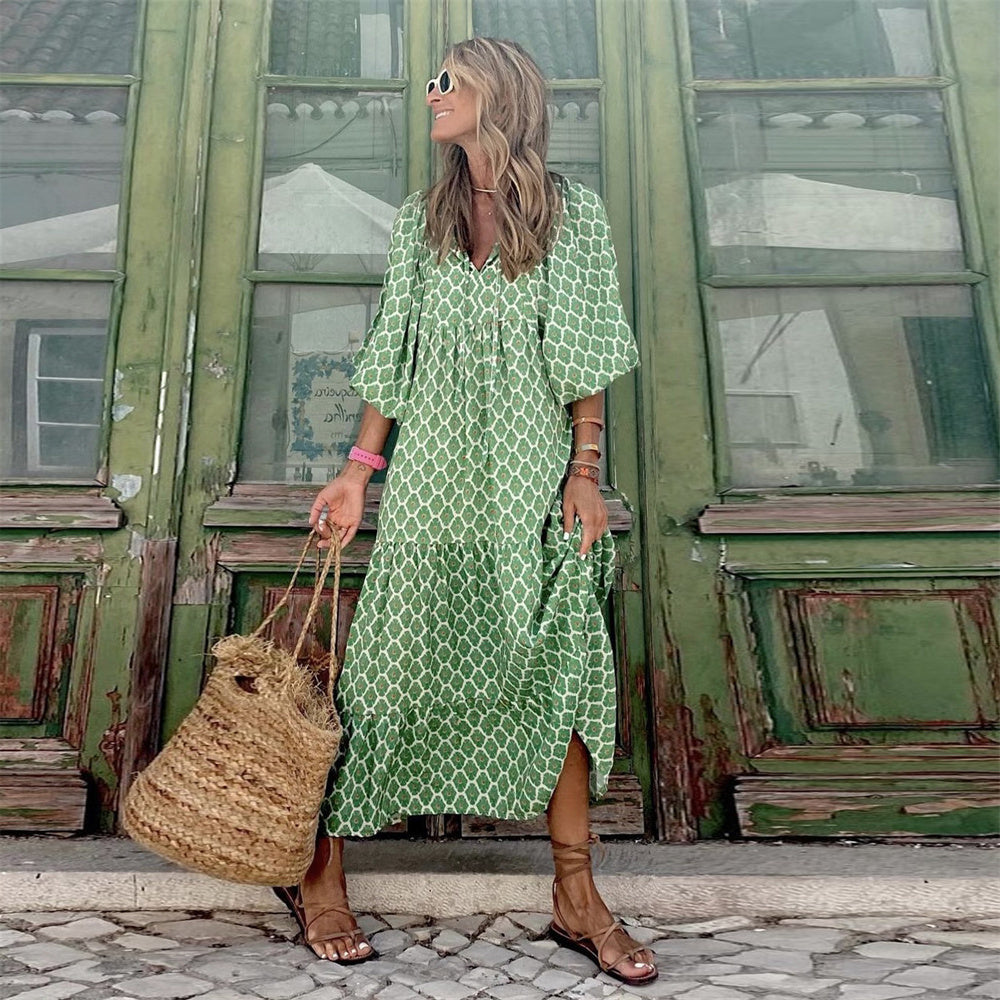 Vestido Estampado Longo Summer
