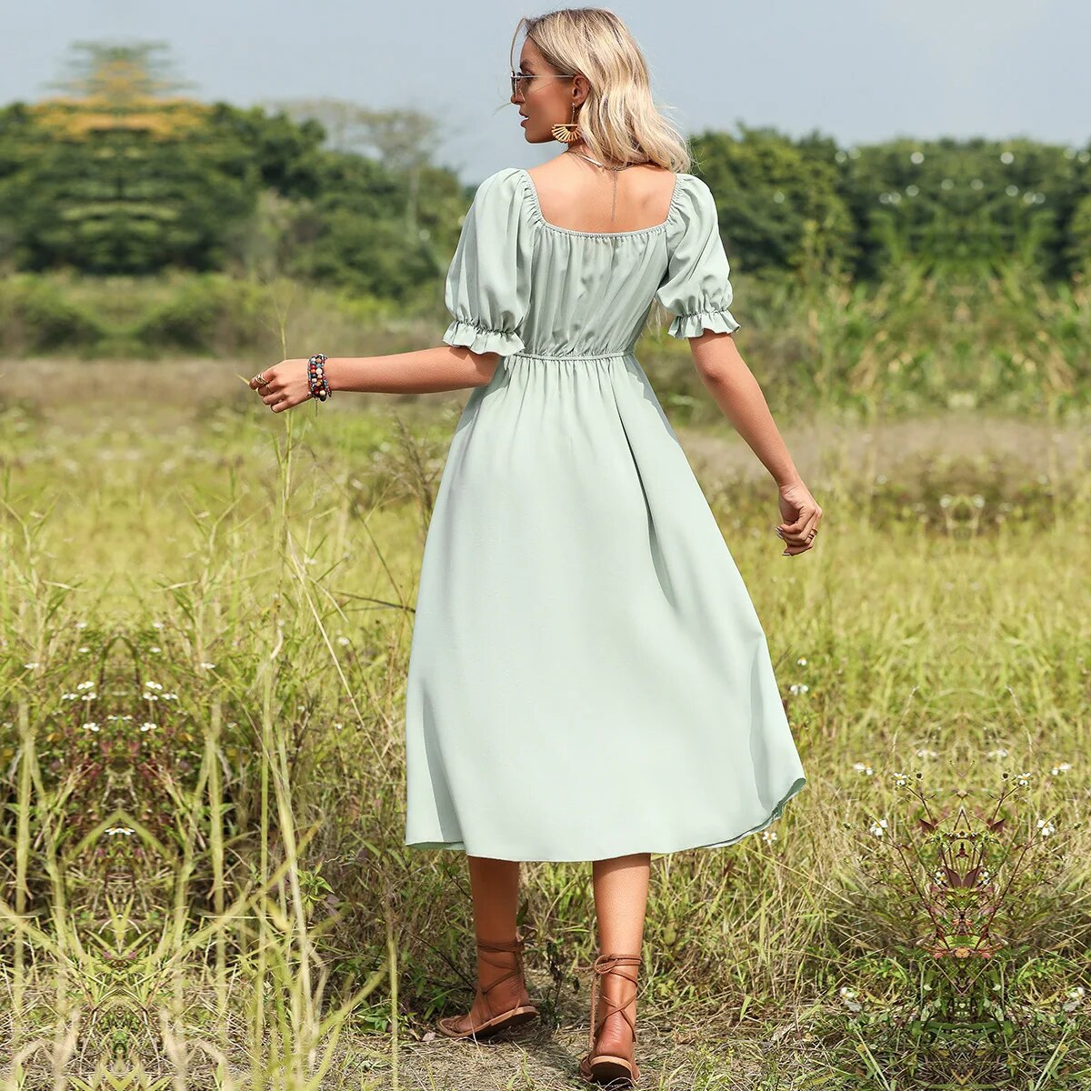 Vestido Soltinho Monocromático Veraneio