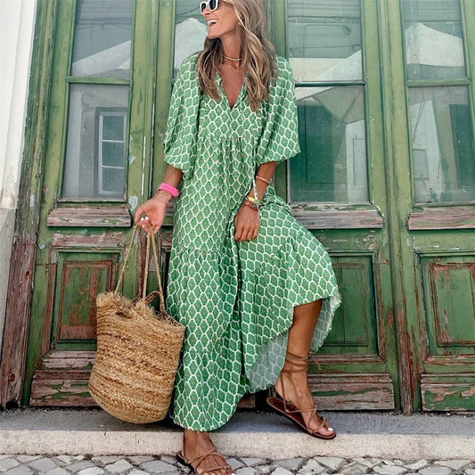 Vestido Estampado Longo Summer