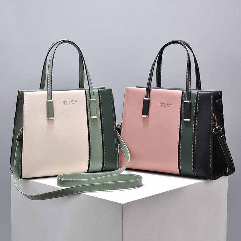 Bolsa de Couro Tricolor