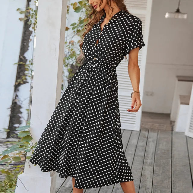 Vestido Soltinho de Bolinha
