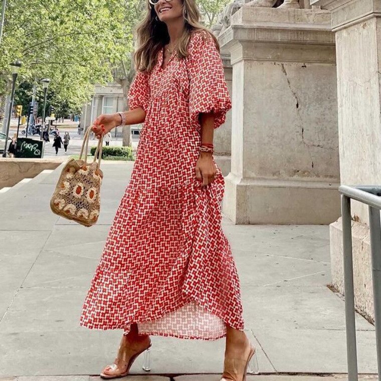 Vestido Estampado Longo Summer