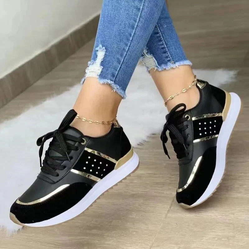 Tênis de Couro Feminino Confortável Zirta