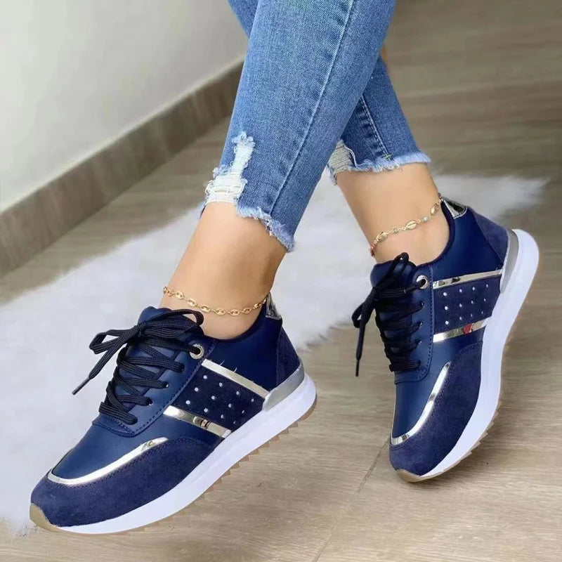 Tênis de Couro Feminino Confortável Zirta