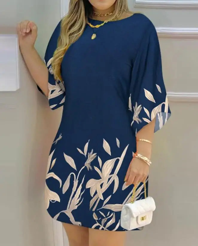 COMPRE 1 LEVE 2 - Vestido Casual Midi Estampado Feminino