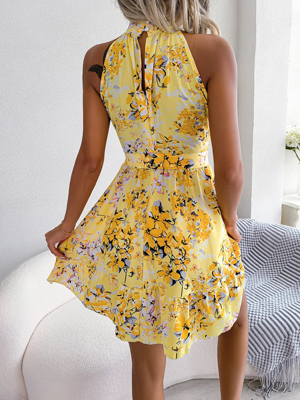 Vestido Floral Acinturado