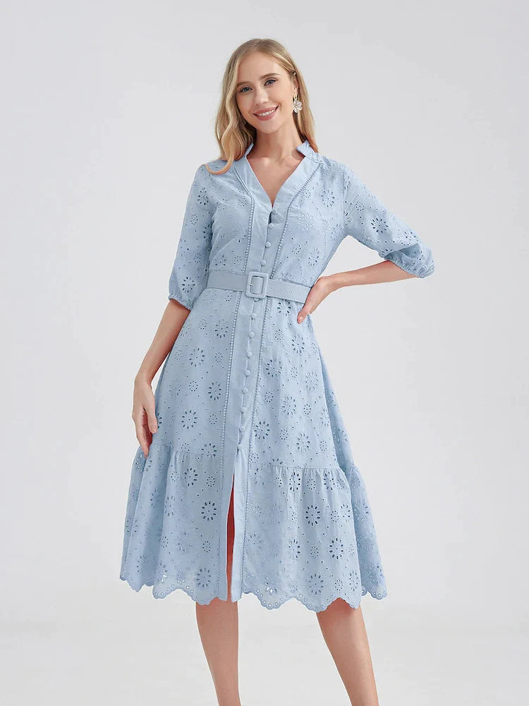 COMPRE 1 LEVE 2 - Vestido Soltinho Laise Midi Elegante