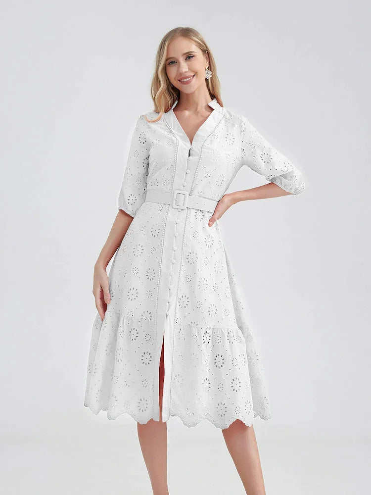 COMPRE 1 LEVE 2 - Vestido Soltinho Laise Midi Elegante
