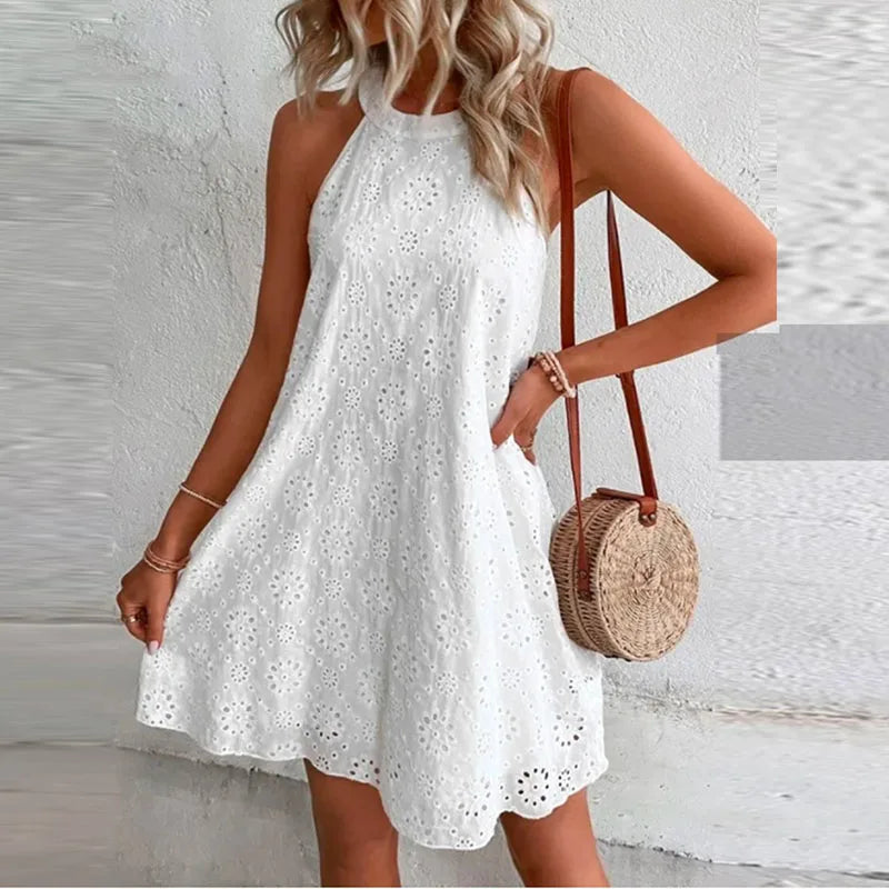 COMPRE 1 LEVE 2 - Vestido Curto Soltinho Laise Feminino sem Manga