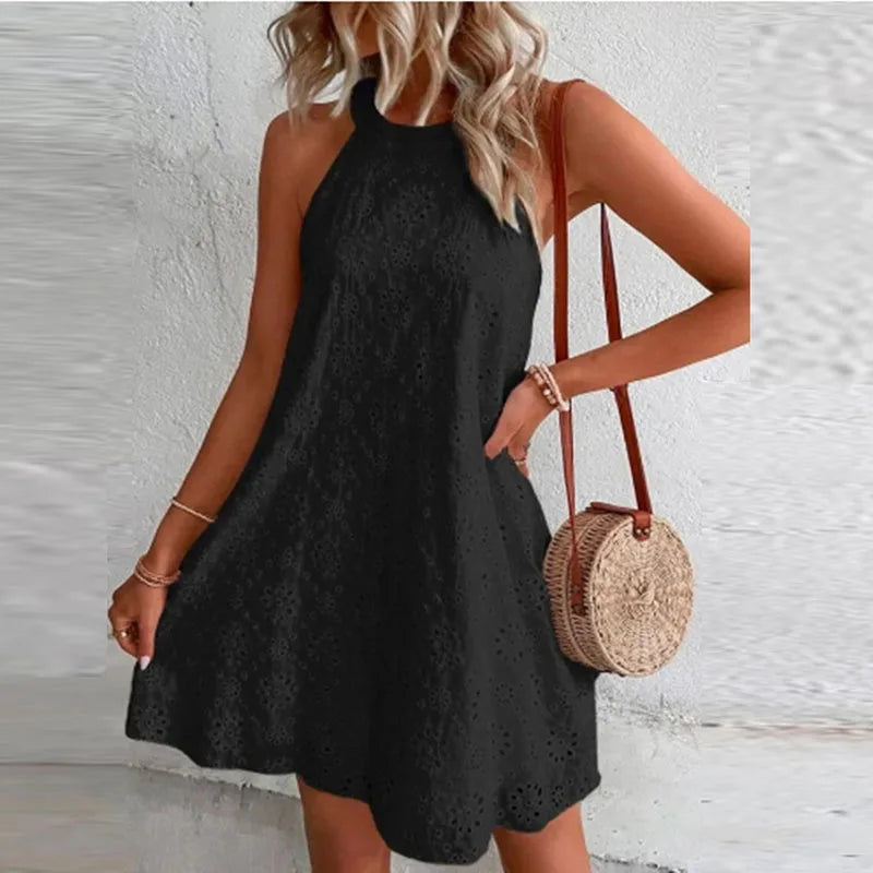 COMPRE 1 LEVE 2 - Vestido Curto Soltinho Laise Feminino sem Manga